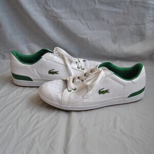 Lacoste White & Green Shoes Men's Size: 13